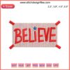 Philadelphia Phillies embroidery design featuring "Believe" text with baseball theme, digital stitching for sports fans.