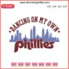 Philadelphia Phillies Baseball Embroidery Design: "Dancing On My Own" Digital Stitching Pattern, MLB Team Spirit Art.