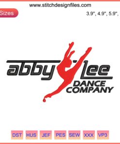 Abby Lee Dance Company Embroidery Design, perfect gift for dance enthusiasts, digital stitching pattern, intricate detail.
