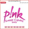 Pink Summer Carnival 2024 Embroidery Design featuring vibrant patterns for Pink Singer 2024 World Tour Digital Stitching.