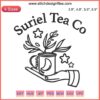 Elegant Suriel Tea Co Embroidery: The Night Court Digital Stitching, celestial motifs with stars and moons, perfect for craft lovers.