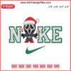 Nike Ghostface Xmas Embroidery Design: Christmas meets Halloween; spooky Ghostface in Santa hat for digital stitching.