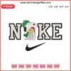 Nike Snoopy and Woodstock Xmas Embroidery Design featuring festive digital stitching of beloved Snoopy and Woodstock in Christmas attire.