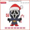 Ghostface Xmas Embroidery Design: Spooky Halloween-Chirstmas Fusion, Digitally Crafted Stitch Pattern with Ghostface Motif
