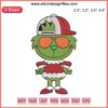 Grinch Boy Christmas Embroidery Design: Festive Grinch Boy & Girl Digital Stitching | Kids Holiday Stitch Pattern