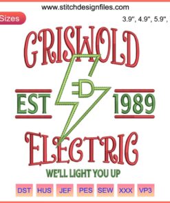 Clark Griswold Embroidery Design 1989 | Christmas Digital Stitching, Griswold Family, Holiday Pattern, Festive Decoration
