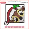 Adorable Chip and Dale Christmas Embroidery Design | Festive Digital Stitching Pattern | Chipmunks Holiday Craft Template