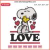 Snoopy & Woodstock Valentine's Day Embroidery Design - Cute Love Theme Digital Stitching Pattern for DIY Crafts