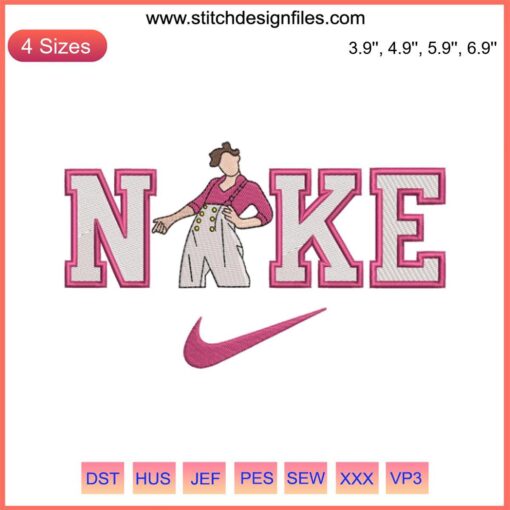 Harry Styles x Nike Embroidery Design Digital File | Stylish Fan Gift Embroidery Pattern | Custom Stitch Art Decor