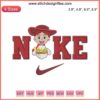 Jessie Toy Story x Nike Embroidery Design featuring Woody & Jessie as a couple in vibrant digital stitching.
