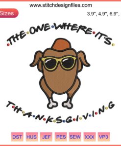 Colorful Thanksgiving turkey embroidery pattern with intricate stitches, perfect for festive fall decor. #ThanksgivingEmbroidery