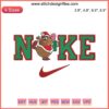 Cute Disney Gus Gus Christmas Embroidery Design, Nike Sneakers, Digital Stitching, Festive, Kid-friendly, Holiday Decor