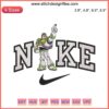 Buzz Lightyear x Nike Embroidery Design, Cartoon Toy Story Digital Stitching, Unique Pattern, Nike Logo, Creative Apparel Design