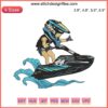 Jet Ski Racing Embroidery Design featuring dynamic speed racing elements, perfect for high-octane digital stitching projects.
