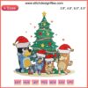 Bluey Christmas Family Embroidery Design, ideal for festive family gifts, digital stitching with a Christmas theme.