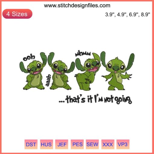 Grinch Stitch Not Going Embroidery Design | Humorous Christmas Digital Stitching | Funny Grinch Embroidery Pattern