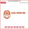 Legal Books Inc Embroidery Design featuring detailed digital stitching of law books| Law-themed embroidery pattern.