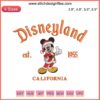 Mickey Mouse Christmas Embroidery Design, Disneyland California, Est. 1955, Festive Digital Stitching Pattern.