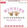 Disney Minnie's Gingerbread Baking Co Embroidery Design, Christmas Gingerbread Digital Stitching, Festive Holiday Craft Pattern.
