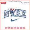 Stitch Reindeer x Nike Embroidery Design featuring Disney's Stitch in a Christmas reindeer outfit, perfect for festive digital stitching.