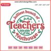 Festive "Jolliest Bunch of Teachers" embroidery design, perfect for Merry Teacher Christmas digital stitching projects.
