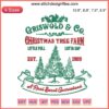 Griswold and Co Christmas Tree Farm Embroidery Design featuring festive trees, perfect for holiday stitching enthusiasts.