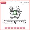 Zelda Korok Embroidery Design: "I'm Too Tired 4 This" inspired by Breath of the Wild. Digital Stitching Pattern.