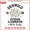 Griswold 1989 Exterior Illumination Embroidery Design, festive Christmas digital stitching, perfect holiday crafting gift.