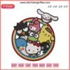 Hello Kitty Friends Embroidery Design with Sanrio Characters | Digital Stitching Patterns for Machine Embroidery Projects