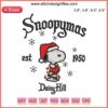 Cartoon Snoopy in Santa hat Embroidery Design, Daisy Hill Christmas Stitching, Festive Digital Snoopy Art