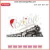 Christmas Train Embroidery Design, Polar Express, Believe, North Pole Theme, Digital Stitching, Festive Pattern, Holiday Craft