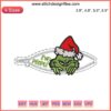 Grinch Embroidery Design: "Ew People" Funny Christmas Zipper Stitching, Digital Holiday Sewing Pattern