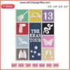 Taylor Swift The Eras Tour Charms Embroidery Design, Album-Inspired Digital Stitching Pattern, Modern Sewing Art Decor