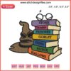 Harry Potter Books Embroidery Design: Hogwarts Wizard Harry Digital Stitching Pattern, Magical Textile Art Ideal for Potter Fans