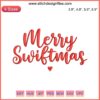 Merry Swiftmas Embroidery Design featuring a festive Taylor Swift-inspired digital stitch pattern in holiday colors.