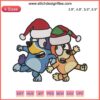 Bluey and Bingo Christmas Dance Embroidery Design | Festive Bluey Bingo Stitching for Xmas Crafts