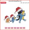 Bluey family walking, Christmas embroidery design, Merry Christmas, digital stitching pattern.