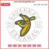 Savannah Bananas 2016 Embroidery Design featuring vibrant digital stitching of baseball team logo.