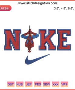 Nike Spiderman Embroidery Design | Digital Spiderman Stitching | Marvel Hero Pattern | Nike Emblem Creative Stitch | Movie Inspired