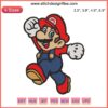 Super Mario Running Funny Embroidery Design | Cartoon Mario Game Embroidery File