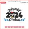 2024 Disney Cruise Minnie Embroidery Design featuring Minnie Mouse in nautical theme for Disney Hello 2024 Digital Stitching.