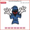 Classic Ghost Logo Embroidery Design | Judgement Day Bomber Jacket Pattern | Embroidery Digitizing File