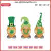 Charming gnomes with shamrocks, St. Patrick's Day embroidery pattern, festive stitches, digital download, Lucky Gnomes art.