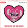 Disney Angel Heart Embroidery Design: Adorable Valentine's Day Stitch, Cute Angel in Heart, Perfect for Disney Lovers, Digital Download.