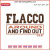 "Cleveland Browns Embroidery: Flacco Around and Find Out Design - Unique Digital Stitching for NFL Fans"