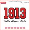 Delta Sigma Theta 1913 Embroidery Design | Digital AEO Stitch Pattern | Greek Sorority Symbol | Customizable Sewing Patch