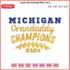 "Michigan Grandaddy Champions 2024 Embroidery Design | Bold 'Michigan Football' text with dynamic stitching pattern"