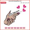 Gun Finger Hand Not Today Cupid Embroidery Design | Anti-Valentine Digital Stitching featuring playful defiance to Cupid.