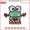 Keroleen and Keroppi Sanrio Embroidery Design, Cute Digitized File, Adorable Embroidery Pattern, Cartoon Character Stitch Design