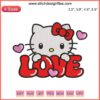 Hello Kitty Valentine Embroidery Design with Hearts | Sanrio Valentine's Day Digital Stitching | Cute Love Pattern